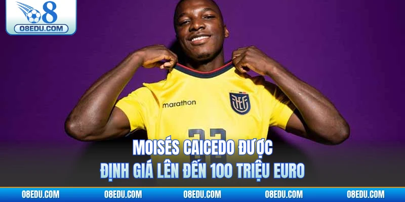 Moisés Caicedo được định giá lên đến 100 triệu Euro